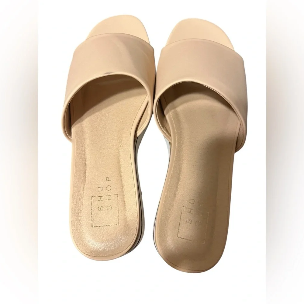 ShuShop Jade Nude Platform Sandals Size 7.5 New In Box
